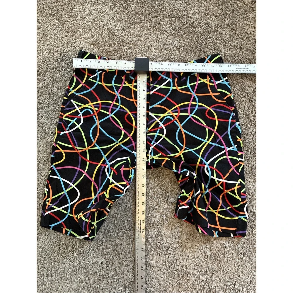 Loudmouth Unisex Multicolor Geometric Retro Shorts size 34 Golf